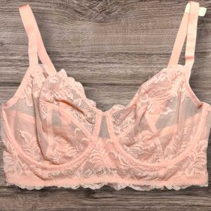 Next UK Mesh Underwired Non Padded Lace Bra