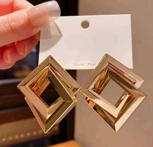 Geometric Square Drop Earrings