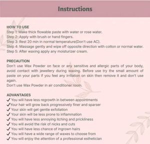 Herbal Rose Wax Powder