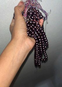 Purple metallic beads