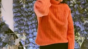 Cozy Orange Knit Sweater