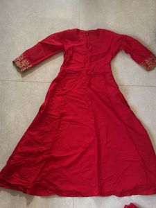 red anarkali set i will give you in less