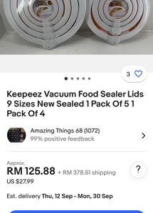 KEEPEEZ (ORIGINAL) VACCUM LIDS