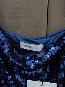 Sparkling Blue Sequin Mini Dress