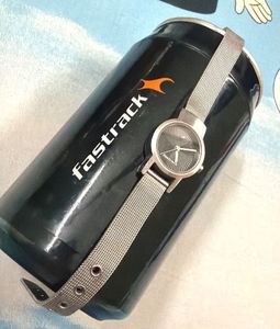 Fastrack Silver Mesh Strap Watch