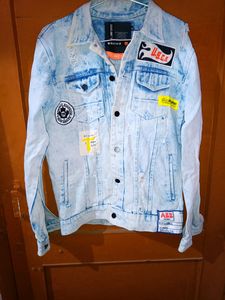 Loot📌 Denim Solid Jacket For Men