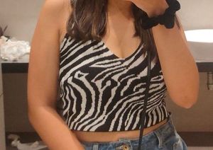 Zebra Print Crop Top