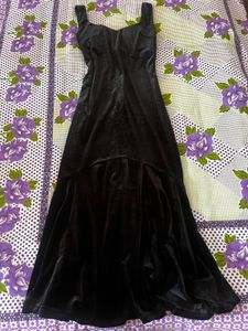 Elegant Black Velvet Dress