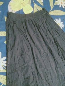 Embroidered Button-Front Skirt