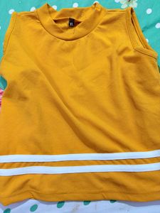 Mustard Yellow Sleeveless Top