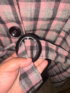 Chic Plaid Belted Jacket
