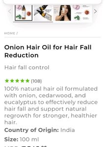 Brillare 100% Natural Onion Oil
