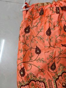 Designer Peach Lehenga Choli Set