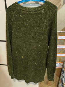 Sparkly Green Knit Sweater
