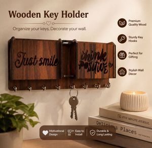 Wooden Motivational Key Holder