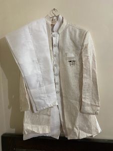 Off White Party Wear sharewani For Boys