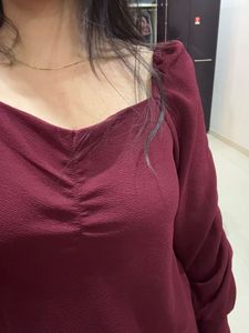 Burgundy Sweetheart Top