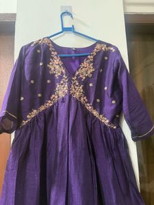 Vibrant Purple Embroidered Kurta Set