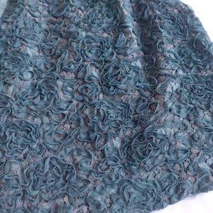Elegant Teal Floral Lace Dress✨️