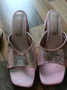 Pink shimmer heels