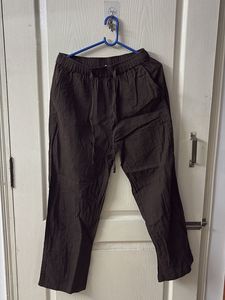 Comfortable Brown Linen Blend Pants