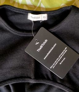New with tag - Black Ribbed Bust Cropped Top