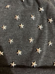 Grey Beanie with Silver Stars