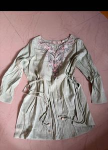 Chic Embroidered Kurta Top