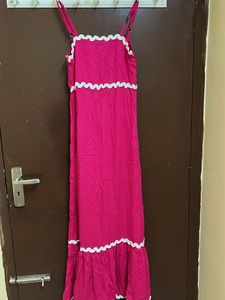 Cute Pink Spaghetti Strap Dress