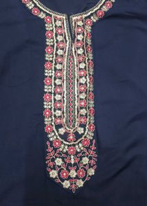 Elegant Navy Blue Kurta Set