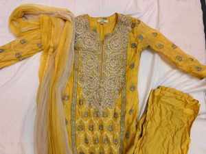 yellow kurti set