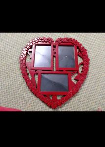Heart-Shaped 3-in-1 Red Photo Frame – Unique