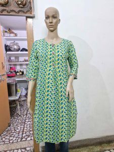 Jaipur Kurti Pure Cotton Printed  (Size M