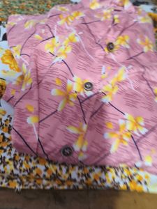 Pink Floral Printed Shirt