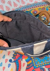 Striped Clutch with Bow Detail