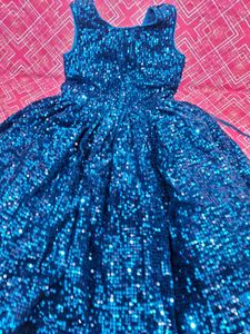 Pretty Blue Sequin Gown -20% discount now