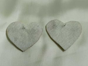 Off White Heart Earrings