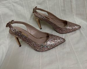 Dorothy Perkins Pink Glitz Slingback Court Shoes