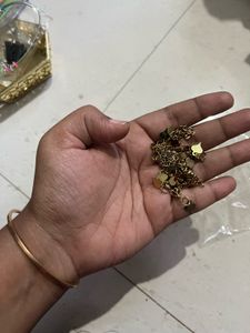 Elegant Gold-Tone Anklets with Leaf Charms