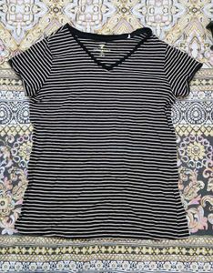 Striped V-Neck T-Shirt