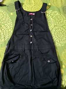Branded Black Cute Dungaree Skirt
