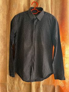 Stylish Black Dot Print Shirt