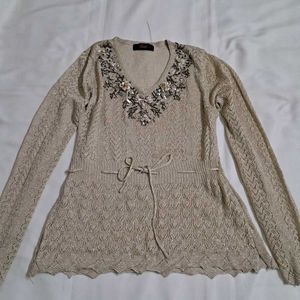 Y2k Vintage 2000s Embellished Desi Chatpata Top