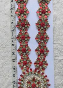 Red Floral Necklace Set garland mala paan haar