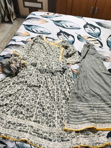 Anarkali Angrakha Style Sharara (3Pcs Suit)