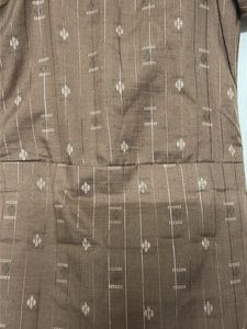 Brown Puff Sleeve Dress