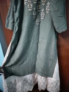 Designer Dress Ghagra Attached Kurta L Size