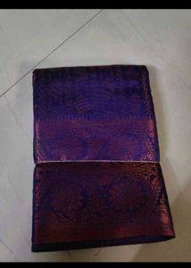 Rich Purple Brocade Saree new with tag fixed price