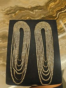 Sparkling Waterfall Rhinestone Earrings