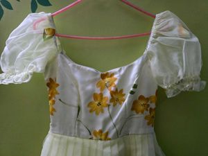 Hand painted floral frock